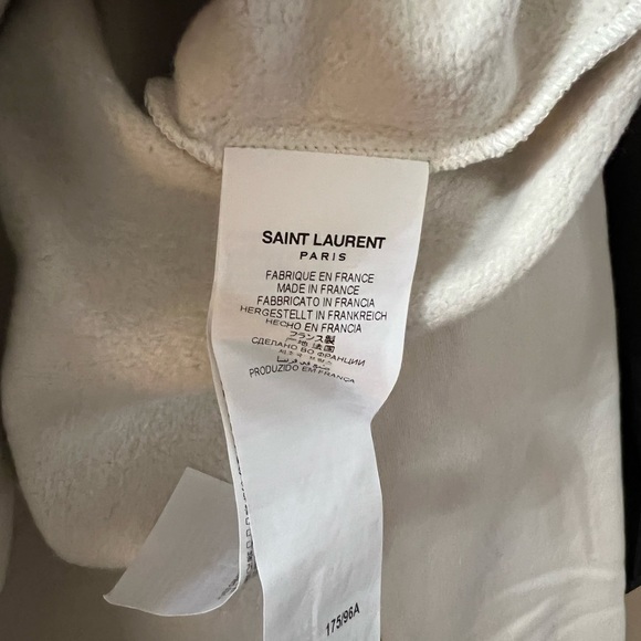 SAINT LAURENT Grey Mirage Logo Hoodie - Picture 10 of 14